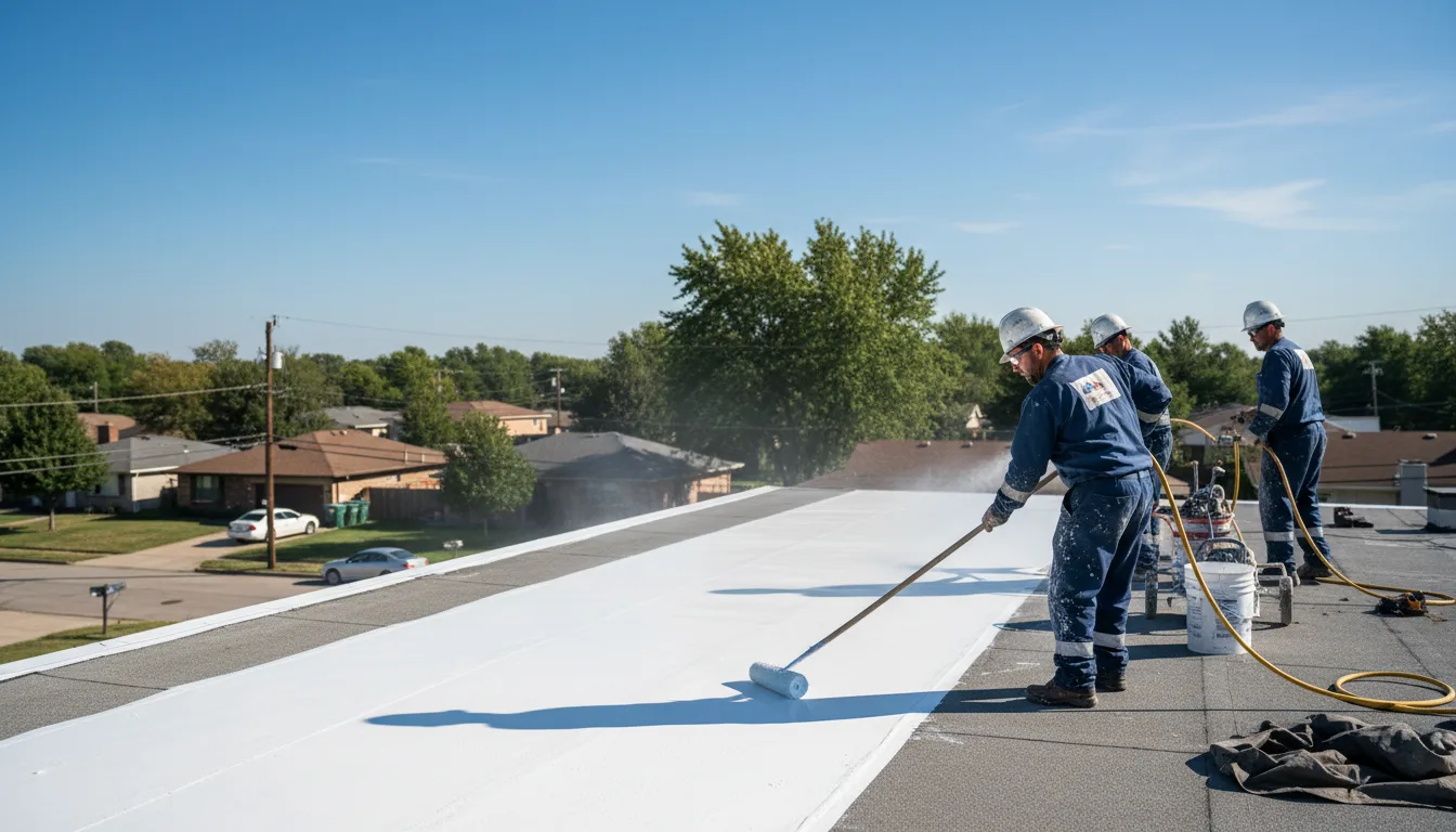 Commercial roof coating in Round Top, TX near me